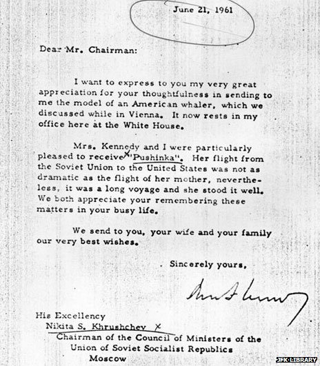 Kennedys letter to Khrushchev