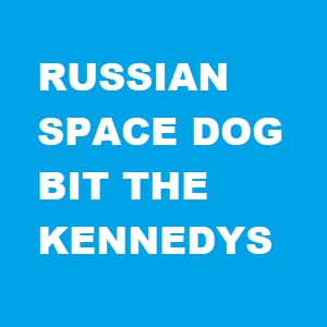 Russian dog bit the Kennedys banner
